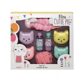 Miss Cutie Pie | Badset | Bruisballen | Douchegel | Badschuim | Hoofdband | Sponspuff